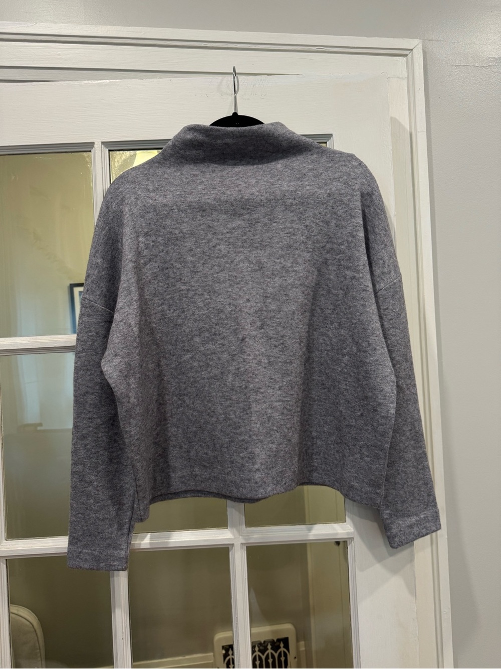 Frank and Oak -Gray Women's Cozy Funnel Neck Sweater